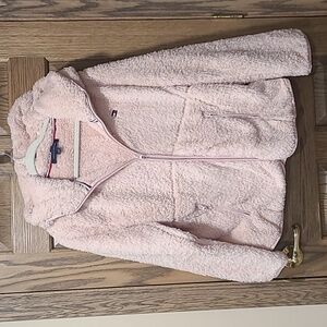 A4. Tommy hilfiger Fluffy pink zippy sz L